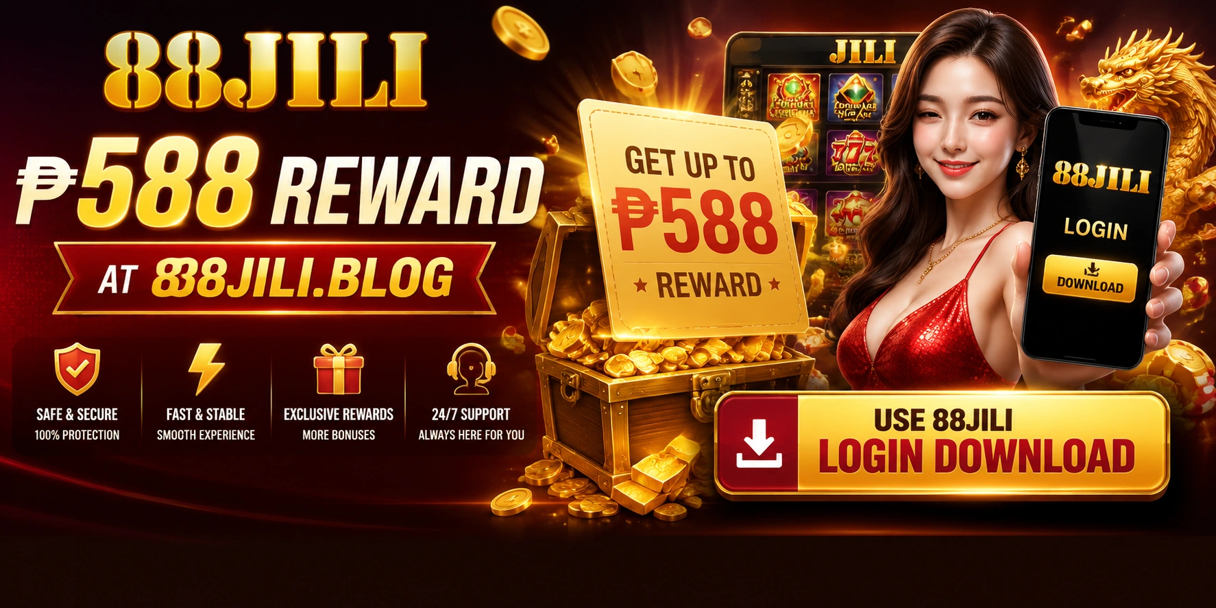 88JILI payment and promotion visual for mobile wallet users