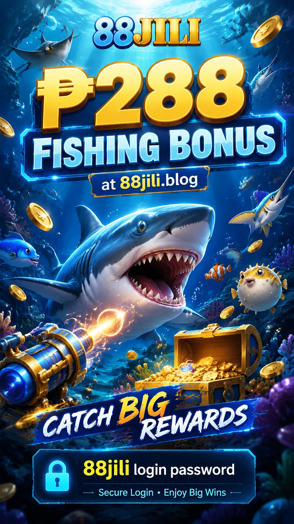 Fishing game action view with clear targets